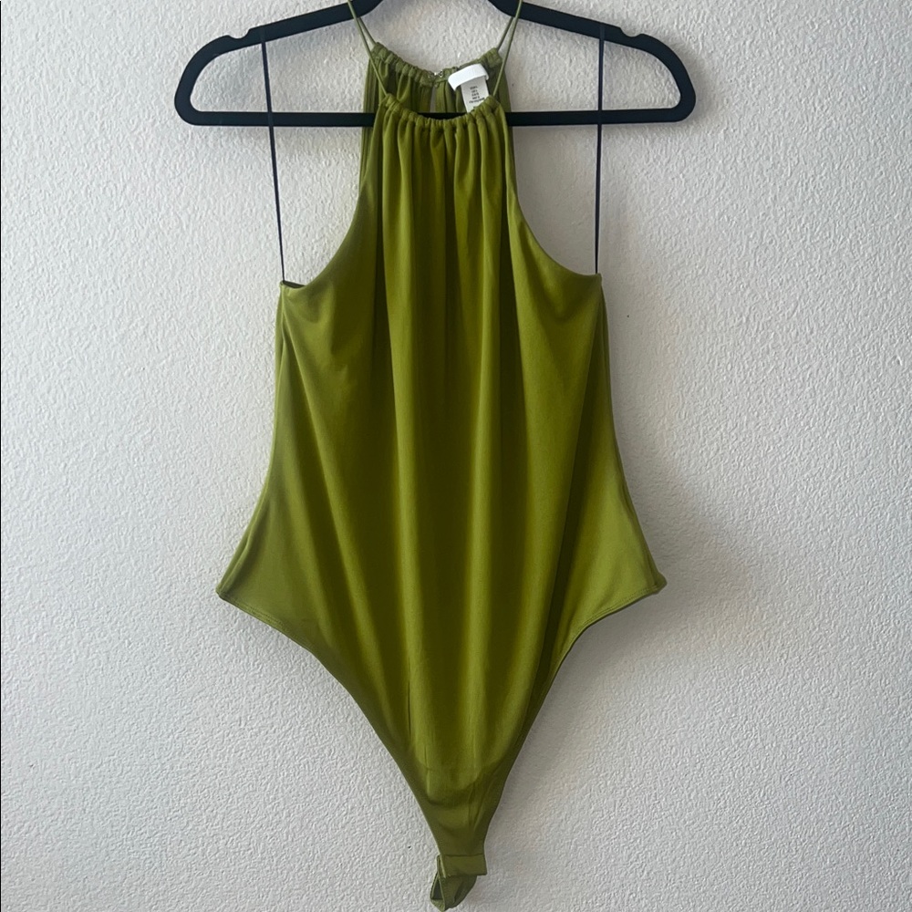 H&M Olive Green Halter Neck Bodysuit